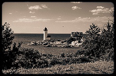 Annisquam Harbor Lighthouse- Sepia Tone